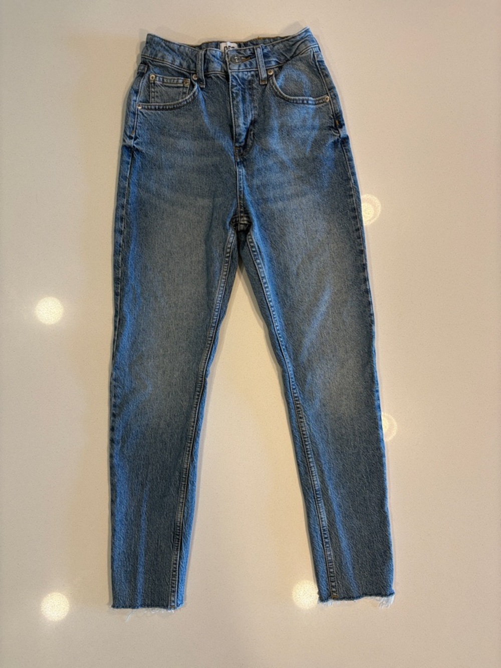 BDG Medium Blue High-Rise Straight Jeans